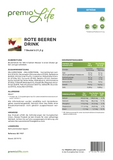 Rote Beeren Drink (7 Portionen) - Premio Life | Gesundheit und Lifestyle